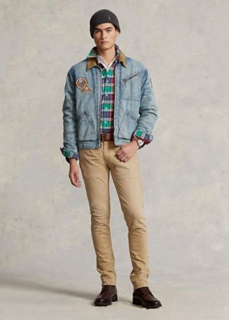 Khaki miesten Ralph Lauren Sullivan Slim Stretch -farkut Khaki miesten Ralph Lauren Sullivan Slim Stretch -farkut