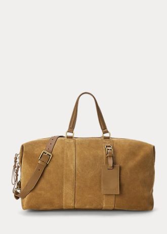 Khaki miesten Ralph Lauren Welingtonin vasikan mokkanahkaiset kassit