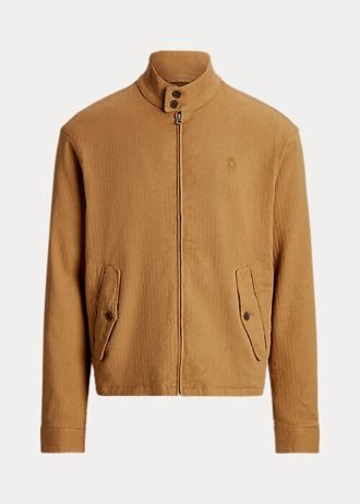Khaki miesten Ralph Laurenin pellava-sekoitetut kalanruototakit