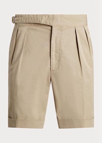 Khaki miesten Ralph Laurenin räätälöidyt joustavat chino-shortsit