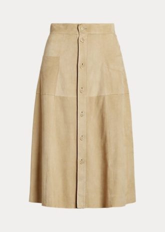 Khaki naisten Ralph Lauren Aryiana lampaan mokkanahkahameet Khaki naisten Ralph Lauren Aryiana lampaan mokkanahkahameet