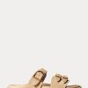 Harmaa naisten Ralph Lauren Ezra Calfskin Suede sandaalit Harmaa naisten Ralph Lauren Ezra Calfskin Suede sandaalit