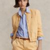 Khaki naisten Ralph Lauren pellava tuulitakki Khaki naisten Ralph Lauren pellava tuulitakki