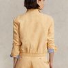 Khaki naisten Ralph Lauren pellava tuulitakki Khaki naisten Ralph Lauren pellava tuulitakki