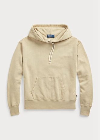 Khaki naisten Ralph Lauren puuvillainen fleecehuppari Khaki naisten Ralph Lauren puuvillainen fleecehuppari