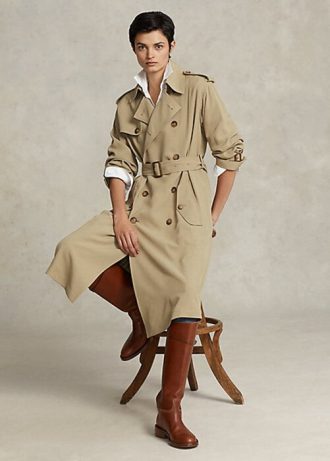 Khaki naisten Ralph Lauren Twill -takit