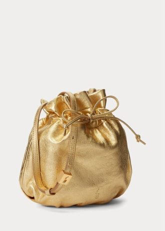 Kultainen naisten Ralph Lauren The Pony -käsilaukku