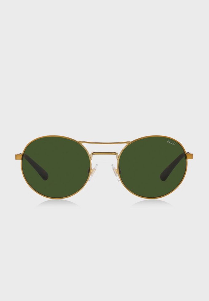 Kultaiset miesten Ralph Lauren 0Ph3142 pyöreät aurinkolasit Kultaiset miesten Ralph Lauren 0Ph3142 pyöreät aurinkolasit
