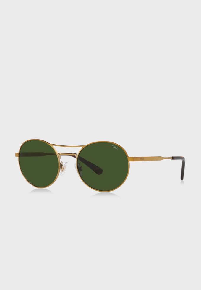 Kultaiset miesten Ralph Lauren 0Ph3142 pyöreät aurinkolasit Kultaiset miesten Ralph Lauren 0Ph3142 pyöreät aurinkolasit