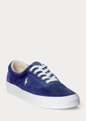 Kuninkaallisen laivaston miesten Ralph Lauren Keaton vakosamettilenkkarit Kuninkaallisen laivaston miesten Ralph Lauren Keaton vakosamettilenkkarit