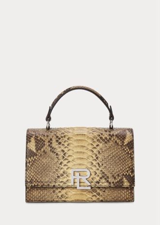 cCopper naisten Ralph Lauren Python RL Top Handle Crossbody laukut