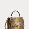 cCopper naisten Ralph Lauren Python RL Top Handle Crossbody laukut cCopper naisten Ralph Lauren Python RL Top Handle Crossbody laukut
