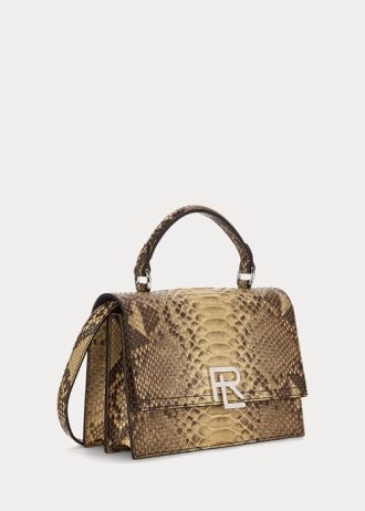 cCopper naisten Ralph Lauren Python RL Top Handle Crossbody laukut