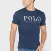 Laivasto miesten Ralph Lauren Logo Crew Neck T-paidat Laivasto miesten Ralph Lauren Logo Crew Neck T-paidat
