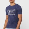 Laivasto miesten Ralph Lauren Logo Crew Neck T-paidat Laivasto miesten Ralph Lauren Logo Crew Neck T-paidat