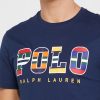 Laivasto miesten Ralph Lauren Logo Crew Neck T-paidat