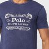 Laivasto miesten Ralph Lauren Logo Crew Neck T-paidat Laivasto miesten Ralph Lauren Logo Crew Neck T-paidat