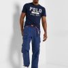 Laivasto miesten Ralph Lauren Logo Crew Neck T-paidat Laivasto miesten Ralph Lauren Logo Crew Neck T-paidat