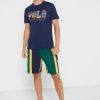 Laivasto miesten Ralph Lauren Logo Crew Neck T-paidat