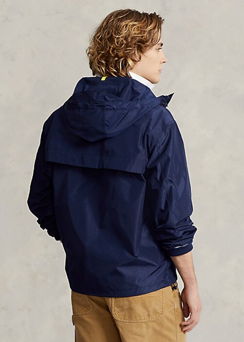 Laivaston miesten Ralph Lauren vettä hylkivät hupulliset takit Laivaston miesten Ralph Lauren vettä hylkivät hupulliset takit