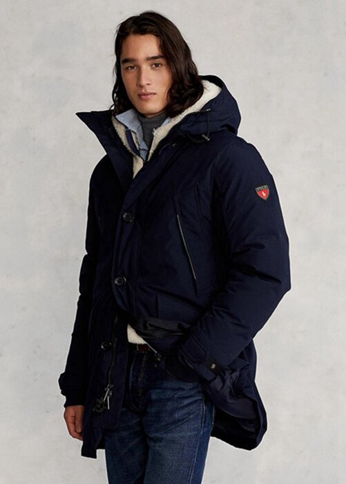 Laivaston miesten Ralph Lauren vettä hylkivät untuvatakit Laivaston miesten Ralph Lauren vettä hylkivät untuvatakit