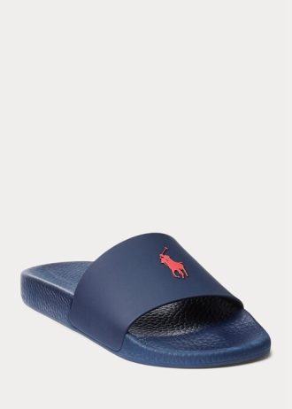 Laivaston/punaiset miesten Ralph Lauren -merkkiset ponitossut