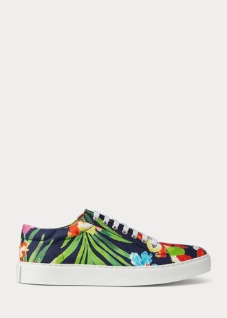 Laivaston väriset miesten Ralph Lauren Severn kukkaiset pellavalenkkarit Laivaston väriset miesten Ralph Lauren Severn kukkaiset pellavalenkkarit