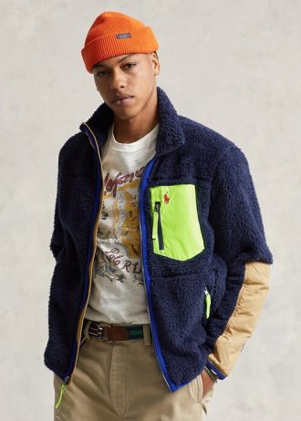 Laivaston väriset miesten Ralph Lauren -tuulta estävät hybriditakit Laivaston väriset miesten Ralph Lauren -tuulta estävät hybriditakit