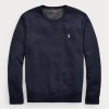 Laivastonsininen miesten Ralph Lauren -kaksoisneulepusero