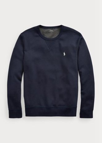 Laivastonsininen miesten Ralph Lauren -kaksoisneulepusero