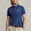 Laivastonsininen miesten Ralph Lauren klassinen istuvuus paranneltu mesh poolopaidat