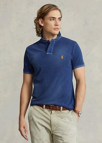 Laivastonsininen miesten Ralph Lauren klassinen istuvuus paranneltu mesh poolopaidat Laivastonsininen miesten Ralph Lauren klassinen istuvuus paranneltu mesh poolopaidat