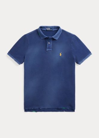 Laivastonsininen miesten Ralph Lauren klassinen istuvuus paranneltu mesh poolopaidat Laivastonsininen miesten Ralph Lauren klassinen istuvuus paranneltu mesh poolopaidat