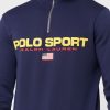 Laivastonsininen miesten Ralph Lauren -logoinen puolivetoketjullinen villapaita Laivastonsininen miesten Ralph Lauren -logoinen puolivetoketjullinen villapaita