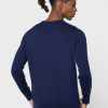 Laivastonsininen miesten Ralph Lauren -logollinen villapaita Laivastonsininen miesten Ralph Lauren -logollinen villapaita