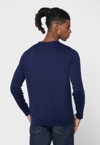 Laivastonsininen miesten Ralph Lauren -logollinen villapaita