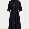 Laivastonsininen naisten Ralph Lauren Fit-and-Flaredress -mekko Laivastonsininen naisten Ralph Lauren Fit-and-Flaredress -mekko
