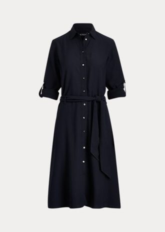 Laivastonsininen naisten Ralph Lauren Fit-and-Flaredress -mekko