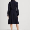 Laivastonsininen naisten Ralph Lauren Fit-and-Flaredress -mekko Laivastonsininen naisten Ralph Lauren Fit-and-Flaredress -mekko