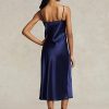 Laivastonsininen naisten Ralph Lauren Mulberry Silk Midi Slip -mekko Laivastonsininen naisten Ralph Lauren Mulberry Silk Midi Slip -mekko