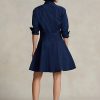 Laivastonsininen naisten Ralph Lauren -paneelimekko Laivastonsininen naisten Ralph Lauren -paneelimekko