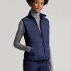 Laivastonsininen naisten Ralph Lauren tikattu etuvetoketjullinen hybridiliivi Laivastonsininen naisten Ralph Lauren tikattu etuvetoketjullinen hybridiliivi