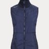 Laivastonsininen naisten Ralph Lauren tikattu etuvetoketjullinen hybridiliivi Laivastonsininen naisten Ralph Lauren tikattu etuvetoketjullinen hybridiliivi