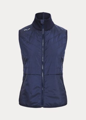 Laivastonsininen naisten Ralph Lauren tikattu etuvetoketjullinen hybridiliivi Laivastonsininen naisten Ralph Lauren tikattu etuvetoketjullinen hybridiliivi