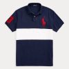 Laivastonsininen / valkoinen Miesten Ralph Lauren Big Pony Mesh poolopaidat Laivastonsininen / valkoinen Miesten Ralph Lauren Big Pony Mesh poolopaidat