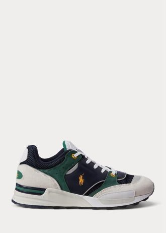 Laivastonsiniset / kultaiset miesten Ralph Lauren Trackster 200 -lenkkarit Laivastonsiniset / kultaiset miesten Ralph Lauren Trackster 200 -lenkkarit
