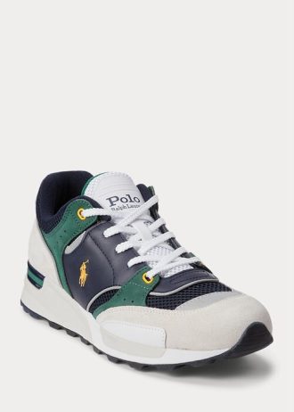 Laivastonsiniset / kultaiset miesten Ralph Lauren Trackster 200 -lenkkarit Laivastonsiniset / kultaiset miesten Ralph Lauren Trackster 200 -lenkkarit