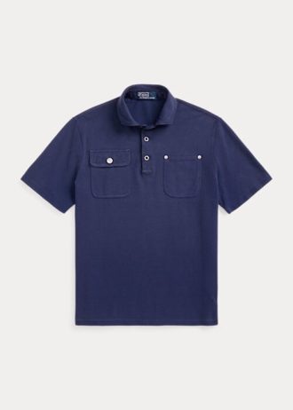 Laivastonsiniset miesten Ralph Lauren Classic Fit Mesh taskupoolopaidat Laivastonsiniset miesten Ralph Lauren Classic Fit Mesh taskupoolopaidat