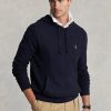 Laivastonsiniset miesten Ralph Lauren -kuvioidut puuvillahupulliset neulepuserot Laivastonsiniset miesten Ralph Lauren -kuvioidut puuvillahupulliset neulepuserot