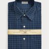 Laivastonsiniset miesten Ralph Lauren Slim Fit -ruudulliset Dobbyn juhlapaidat Laivastonsiniset miesten Ralph Lauren Slim Fit -ruudulliset Dobbyn juhlapaidat